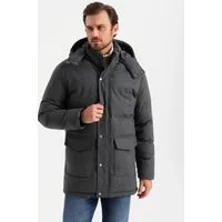 OMBRE Winterjacke Warme lange Herren Parka Jacke mit Wolle