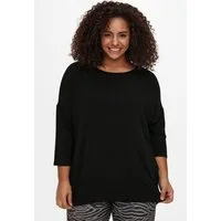 ONLY CARMAKOMA 3/4-Arm-Shirt CARLAMOUR aus weichem Materialmix