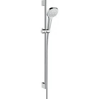 hansgrohe Croma Select E Multi Brause Set 26590400 weiss chrom, mit 90 cm Brausestange Unica Croma