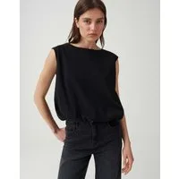OPUS Shirttop mit soften Fall Moderne O-Form mit entspanntem Charakter