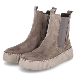 Gabor Stiefeletten - Gr. 37,5 - Taupe - Rauleder