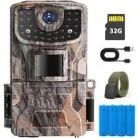 TWUFY Wildkamera 2K Wildkamera mit Bewegungssensor 36MP Nachtsicht & 32GB Karte (Außenbereich, für die Jagd Wildlife Scouting Garten Haus Sicherheit, Testsieger Jagd 0,1s Auslöser Wildtierkamera 120° Erfassungswinkel, 1-tlg., Infrarot Nachtsichtkamer