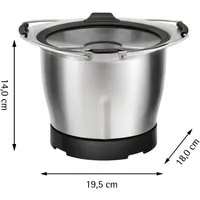 WMF Küchenmaschinenschüssel Avantgarde, Kunststoff, Edelstahl, (1,4l, 3-tlg), spülmaschinengeeignet