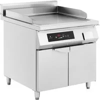 Royal Catering Elektrogrill Induktionsgrill Grillplatte 10.000 W glatt Timer Gastro Profi 380V LED, 10000 W