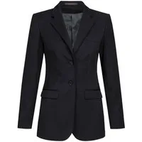 GREIFF Longblazer Greiff Corporate BASIC Damen Langblazer Regular-Fit Schwarz
