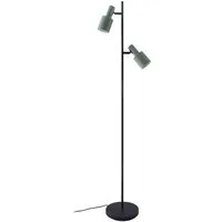Lindby Stehlampe Ovelia, Metall, Schwarz IP20, 2 x 15 W LED