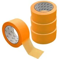 ARLI Kreppband 4x Kreppband Goldband 50 mm x 50m Acrylat ECO (vierer Set, 4-St., Rollen) Acrylat Abdeckbänder für Maler und Lackierer economy