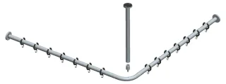Keuco Brausevorhangstangen-Set Plan 14937, 14937170900