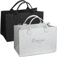 KESPER® Einkaufsbeutel Taschen 2er-Set „Lieblingstasche“ – 50x25x34 cm / 42 L