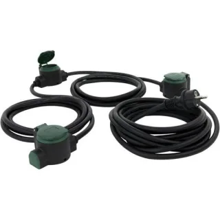 REV Verlängerung Suprafelx IP 44 schwarz/grün