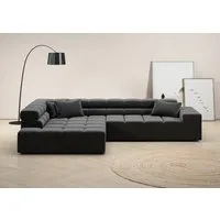 Home affaire Ecksofa Ancona, Ecksofa, incl. Kopfteilverstellung, Breite 319 cm, L-Form, wahlweise motorische Sitztiefenverstellung, auch in Cord + Easy Care