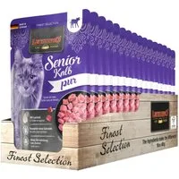 Leonardo Catfood Senior Kalb Pur - getreidefreies Nassfutter für ältere Katzen 16x85g, Nassfutter für: Katzen