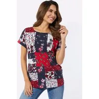 Sieh an! Klassische Bluse Schlupfbluse Kurzarm