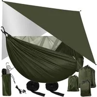 Trizand Hängematte Gartenhängematte Moskitonetz (Spar-Set, 1 St., Schutz vor Insekten), Inklusive Moskitonetz gegen Mücken und Gangway