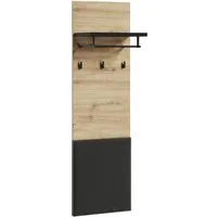 HAUSELEMENT Garderobenpaneel QUANT QG-07, Wandgarderobe Flurgarderobe Paneel Garderobenhaken Loft
