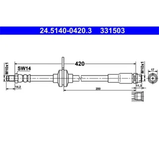 ATE Bremsschlauch hinten Ford C-Max Focus Grand
