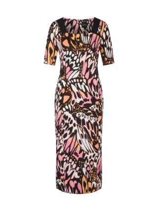 Marc Cain Collections - Figurnahes Kleid aus Scubajersey bright candy pink - Gr. - 36