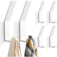 TECBULL Garderobenhaken Wand Deluxe, Kleiderhaken, Garderoben Haken, Wandgarderobe (6 St), Wand Garderobenhaken Deluxe, Kleiderhaken, Wandhaken, Garderobe