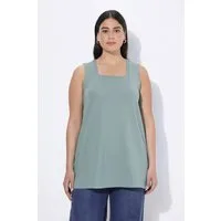 Ulla Popken Longshirt Longtop Classic Fit Carré-Ausschnitt ärmellos