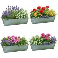 HTI-Living Pflanzkübel Pflanzkasten für Palette 4er-Set (Set, 4 St., 4 rechteckige Pflanzkasten), Pflanztopf Blumentopf Blumenschale