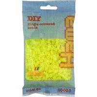 Hama Bügelperlen Hama Bügelperlen – Neon-Gelb, Midi 5 mm (1000 Stk)