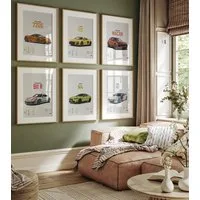 JUSTGOODMOOD Poster Sportwagen AUD BMW PORSCHE Mclaren Klassiker Legenden Geschenk für ihn, BMWM4 (1 St)