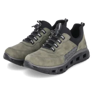 Rieker Slip-On-Sneaker - Gr. 40 - Grün - Textil & Synthetik
