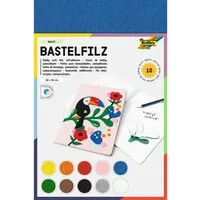 Folia Bastelfilz Bastelfilz selbstklebend farbsortiert 10 Bogen