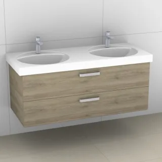 Artiqua 413 Waschtischunterschrank für Preciosa 133230, 133240 Sanremo Eiche quer NB, 413-WU2L-K49-7 413-WU2L-K49-7144-428