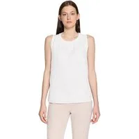 Betty&Co T-Shirt Damen mit Webbesatz (1-tlg) Materialmix