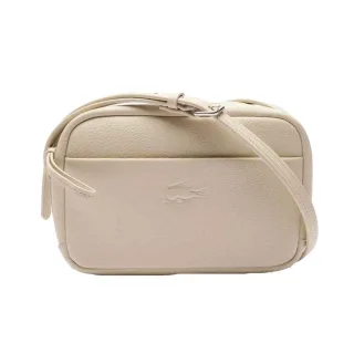Lacoste - "City Court" Schultertasche, Leder (Weiß)