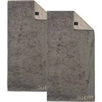JOOP! Handtuch 2 Stück Joop! Handtuch Classic Graphit Taupe 1600-70 50x100, Walkfrottier, 100% Baumwolle