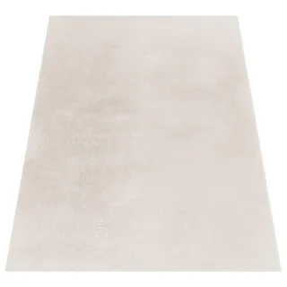 Paco Home Kurzflorteppich, Creme, Kunststoff, Rechteckig, 160x220 cm, strapazierfähig, für Fußbodenheizung geeignet, Teppiche & Böden, Teppiche