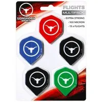 COFI 1453 Dart-Flights Longhorn Flights Multipack – 5 Sets Dartflights für Anfänger & Profis