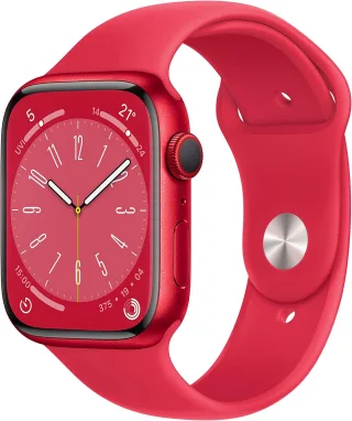 Apple Watch Series 8 [GPS + Cellular inkl. Sportarmband rot] 45mm Aluminiumgehäuse rot