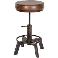 CLP Sitzhocker Destin (1er), im Industrial Design, mit Kunstlederbezug