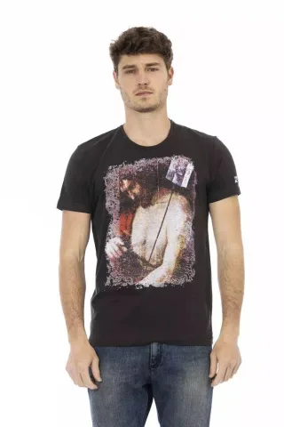 Jesus Kunst T-Shirt mit kurzen Ärmeln und Rundhalsausschnitt