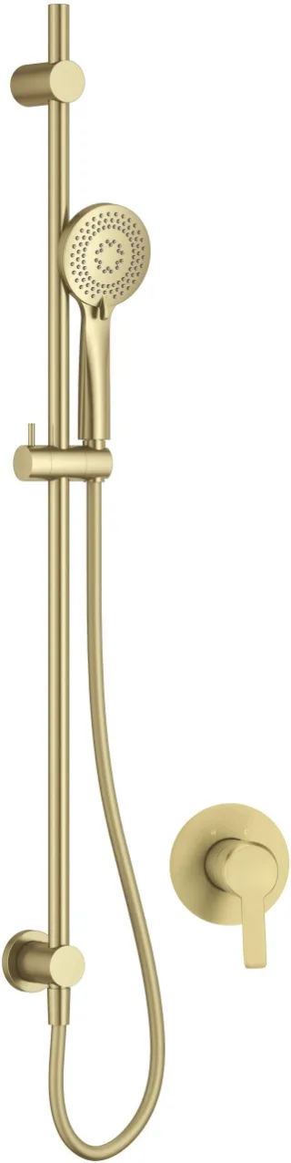 Neuesbad Serie 200 Gold Gebürstet Unterputz-Duschset mit Unterputz-Brausestange NB1DENACR9TP1