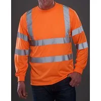 YOKO Warnschutz-Shirt Hi Vis Long Sleeve T-Shirt - EN ISO 20471:2013 Class 3