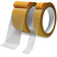 Diwzbyn Doppelklebeband EXTRA STRONG Verlegeband, doppelseitiges Gewebeklebeband (2-St) Mehrzweck-Doppelklebeband (1 Zoll/2 Zollx10 m)–stark haftend,–2 Rollen