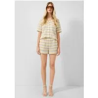 QS Shorts Hose Strickshorts mit Ajourmuster