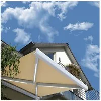 HOME DELUXE Gelenkarmmarkise LED Vollkassettenmarkise elektrisch Inkl. Aluminiumrahmen, Windsensor / Sonnensensor, Markise