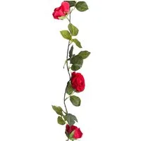 Kunstblume Rosengirlande Rose, Botanic-Haus, Höhe 150 cm