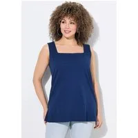 Ulla Popken Longtop Top Slim Carré-Ausschnitt ärmellos