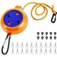 FELIXLEO Wand-Wäscheleine Wäscheleine ausziehbar 10m Camping tragbar Reise Outdoor orange