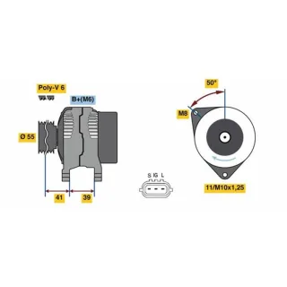 Bosch Lichtmaschine 80A Toyota Celica Corolla Mr2 Rav 0986049490