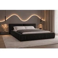 MOEBLO Polsterbett Bett 08 aus Samt (Modernes Doppelbett mit eleganter Kopfteilpolsterung, stabilem Rahmenbettgestell und großzügigem Stauraum – 180x200 cm Komfortables Stauraumbett für stilvolle Schlafzimmer - 180x200 cm, - Eleganz und Funktionalitä