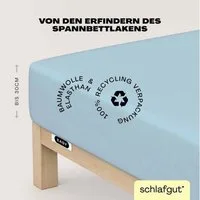 Schlafgut Spannbettlaken EASY JERSEY ELASTHAN Bettlaken, 170 g/m², 95% Baumwolle, 5% Elasthan, Jersey, Gummizug: rundum, (1 Stück), Spannbettlaken bis 30 cm Höhe, bügelfrei, pflegeleicht, perfekter Sitz