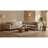 Home affaire Ecksofa Pinto, XXL, 250/290 cm, langer Schenkel, Ottomane, Cord, Chenille, Lederoptik, mit Keder, Metallfüße, Wellenunterfederung