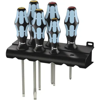 Wera 3334/6 Schraubendrehersatz, Edelstahl + Rack, 6-teilig - 05032060001